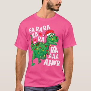 Christmas Dinosaur Weihnachtsmannmütze Fa Ra Ra Ra T-Shirt