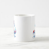 Christmas dinosaur with cute snowman, fantasy  kaffeetasse (Mittel)