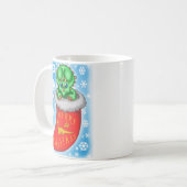 Christmas Dinosaurier Kaffeetasse (Vorderseite Links)