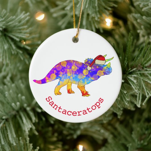 Christmas Dinosaurier Keramik Ornament (Baum)