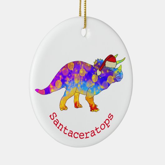 Christmas Dinosaurier Keramik Ornament (Rechts)