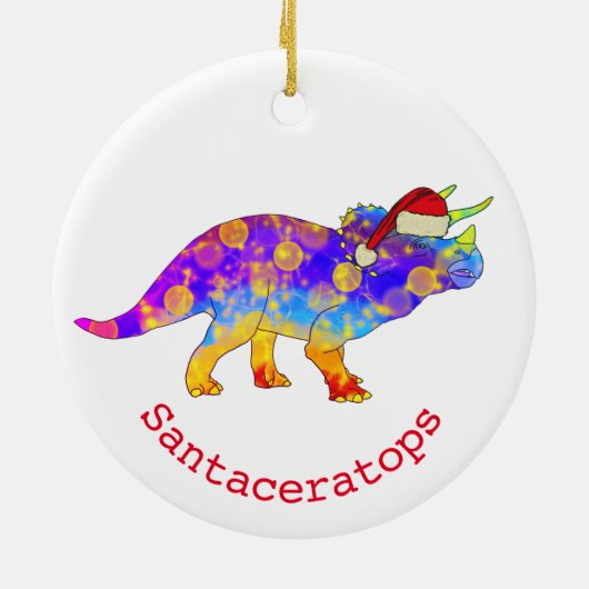 Christmas Dinosaurier Keramik Ornament (Hinten)