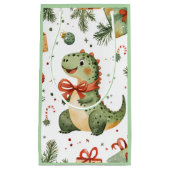 Christmas Dinosaurier Kleine Geschenktüte (Vorderseite)