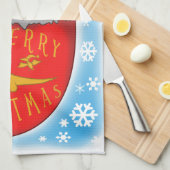 Christmas Dinosaurier Küchentuch (Viertel Falte)