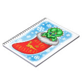 Christmas Dinosaurier Notizblock (Linke Seite)