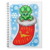 Christmas Dinosaurier Notizblock (Vorderseite)