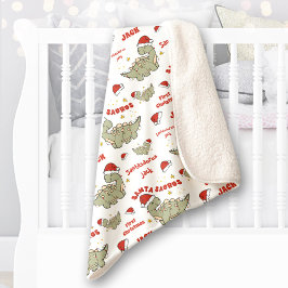 Christmas Dinosaurier Santasaurus Name Baby Sherpadecke