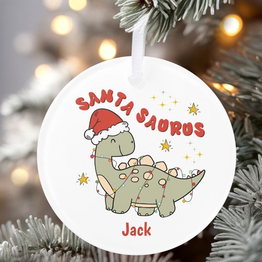 Christmas Dinosaurier Santasaurus Name Niedlich Ornament