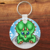 Christmas Dinosaurier Schlüsselanhänger (Vorderseite)