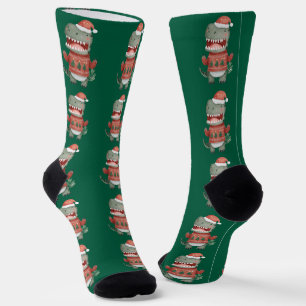 Christmas Dinosaurier Socken