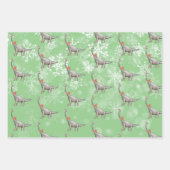 Christmas Dinosaurier Spaß Wasserfarbe Geschenkpapier Set (Vorderseite 2)