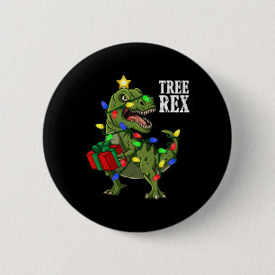 Christmas Dinosaurier Tree Rex Boys Girls Kids Xma Button