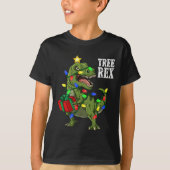 Christmas Dinosaurier Tree Rex Boys Girls Kids Xma T-Shirt (Vorderseite)