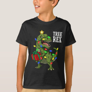 Christmas Dinosaurier Tree Rex Boys Girls Kids Xma T-Shirt