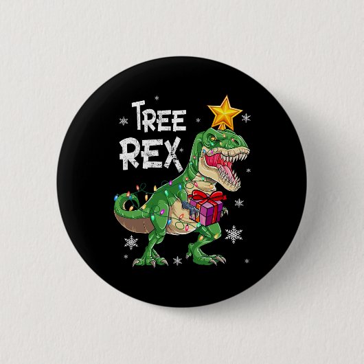 Christmas Dinosaurier Tree Rex Pajamas Men Boys Ki Button (Vorderseite)