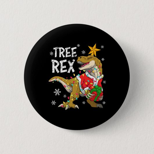 Christmas Dinosaurier Tree Rex Pajamas Men Boys Ki Button (Vorderseite)