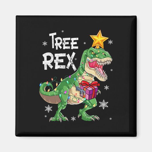Christmas Dinosaurier Tree Rex Pajamas Men Boys Ki Magnet (Vorne)