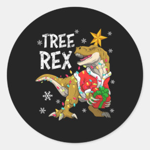 Christmas Dinosaurier Tree Rex Pajamas Men Boys Ki Runder Aufkleber