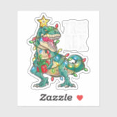 Christmas Dinosaurier Tree Rex Pajamas Men Boys Xm Aufkleber (Blatt)