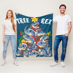 Christmas Dinosaurier Tree Rex Pajamas Men Boys Xm Fleecedecke