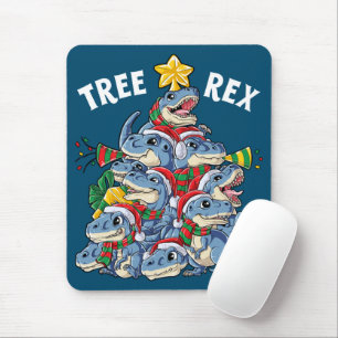 Christmas Dinosaurier Tree Rex Pajamas Men Boys Xm Mousepad
