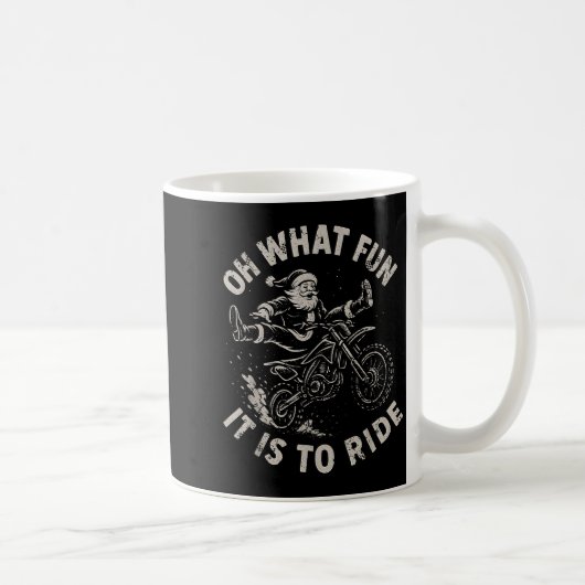 Christmas Dirt Bike Santa Motocross Born To Sleigh Kaffeetasse (Rechts)