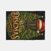 Christmas Disc Golf Merry Discmas  Fleecedecke (Vorderseite (Horizontal))
