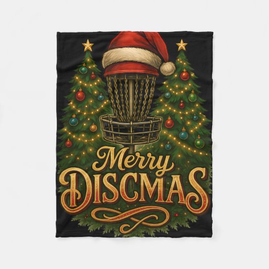 Christmas Disc Golf Merry Discmas  Fleecedecke (Vorderseite)