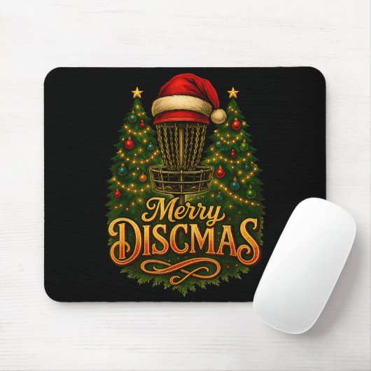 Christmas Disc Golf Merry Discmas  Mousepad (Mit Mouse)