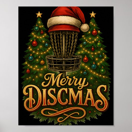 Christmas Disc Golf Merry Discmas  Poster (Vorne)
