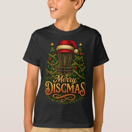 Christmas Disc Golf Merry Discmas  T-Shirt (Vorderseite)