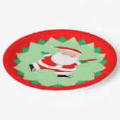 Christmas Disc Golf Party Pappteller (Schrägansicht)