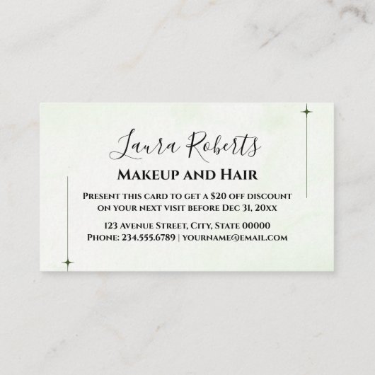 Christmas Discount Card – Festive Holiday Savings Rabattkarte (Rückseite)