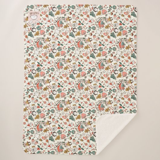 Christmas Ditsy Doodles  Sherpadecke (Vorderseite)