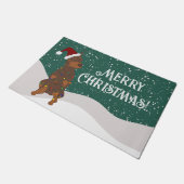 Christmas Doberman Pinscher Fußmatte (Schrägansicht)