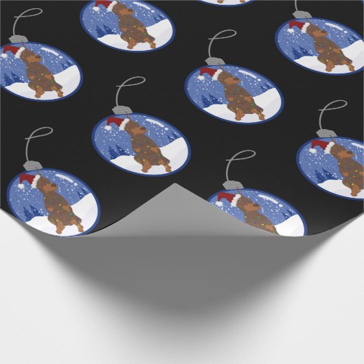 Christmas Doberman Pinscher Geschenkpapier (Ecke)