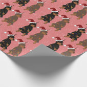 Christmas Doberman Pinscher Geschenkpapier (Ecke)