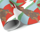 Christmas Doberman Pinscher Geschenkpapier (Rolleneckpunkt)