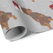 Christmas Doberman Pinscher Geschenkpapier (Rolleneckpunkt)