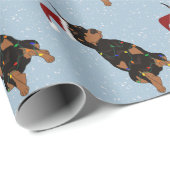 Christmas Doberman Pinscher Geschenkpapier (Rolleneckpunkt)