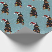 Christmas Doberman Pinscher Geschenkpapier (Ecke)