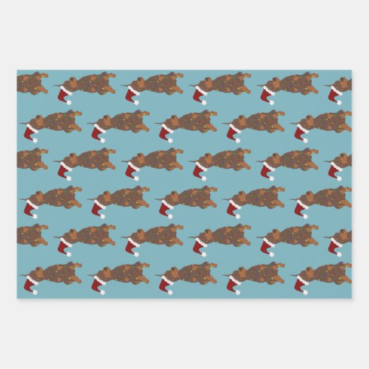 Christmas Doberman Pinscher Geschenkpapier Set (Vorderseite 3)