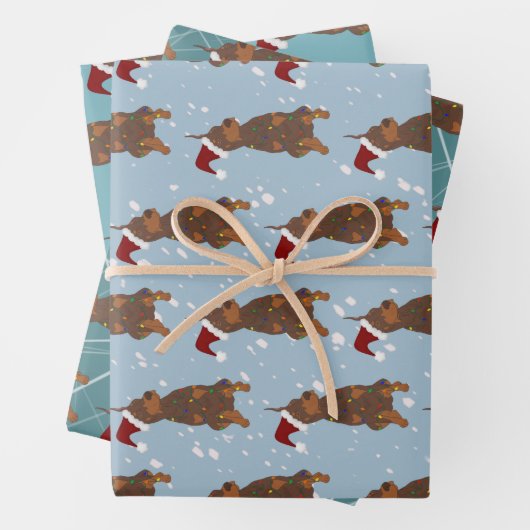 Christmas Doberman Pinscher Geschenkpapier Set (Beispiel)