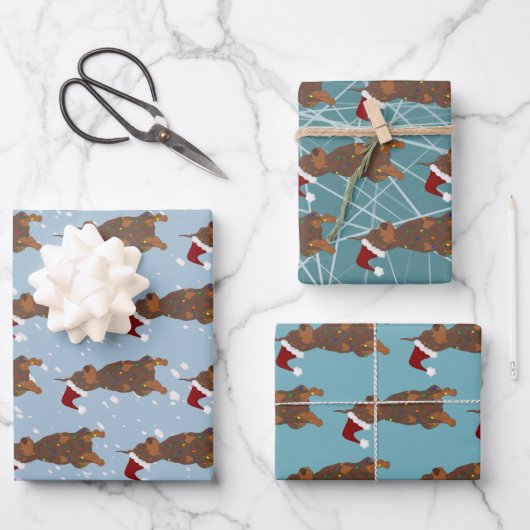 Christmas Doberman Pinscher Geschenkpapier Set (Vorderseite)