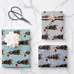 Christmas Doberman Pinscher Geschenkpapier Set