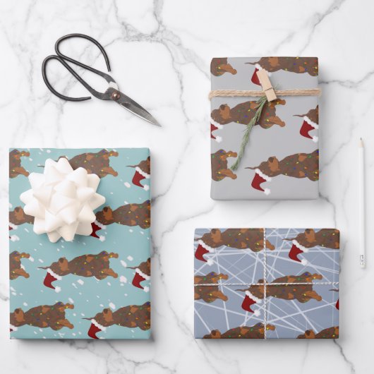 Christmas Doberman Pinscher Geschenkpapier Set (Vorderseite)