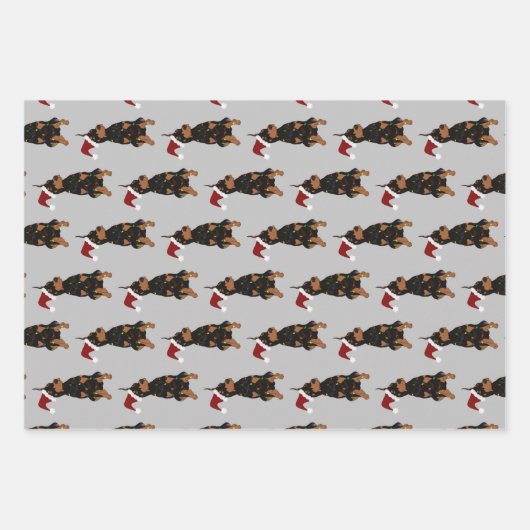 Christmas Doberman Pinscher Geschenkpapier Set (Vorderseite 2)