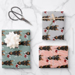 Christmas Doberman Pinscher Geschenkpapier Set<br><div class="desc">Weihnachtsfeiertag Doberman Pinscher</div>