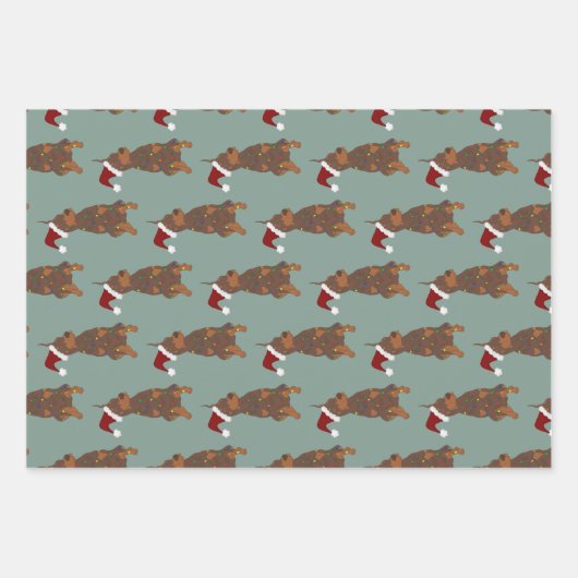 Christmas Doberman Pinscher Geschenkpapier Set (Vorderseite 2)