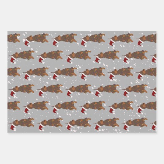 Christmas Doberman Pinscher Geschenkpapier Set (Vorderseite)